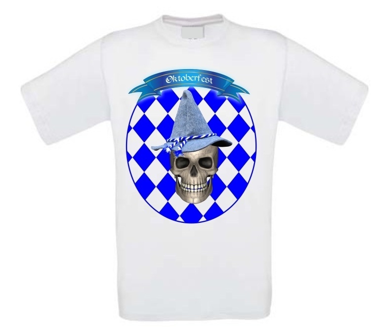 Oktoberfest schedel T-shirt