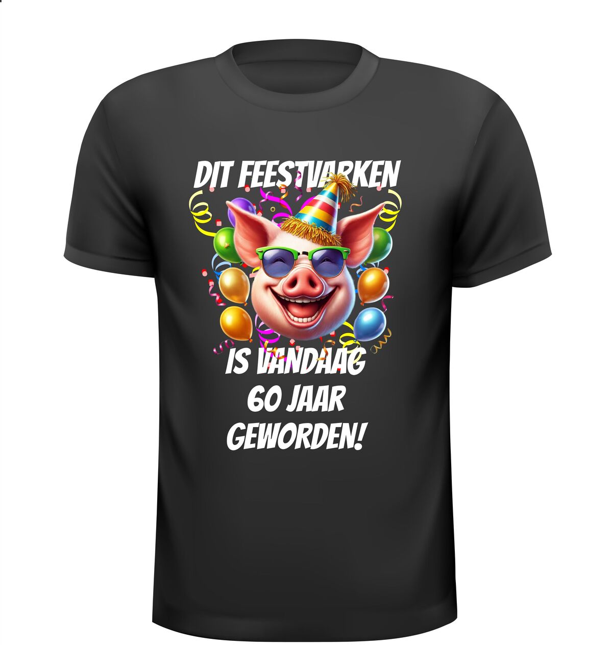 verjaardag t-shirt voor 60 jarig feestvarken