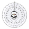 Waaier halloween wit met skelet 50 cm