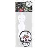 foto 2 Waaier halloween wit met skelet 50 cm