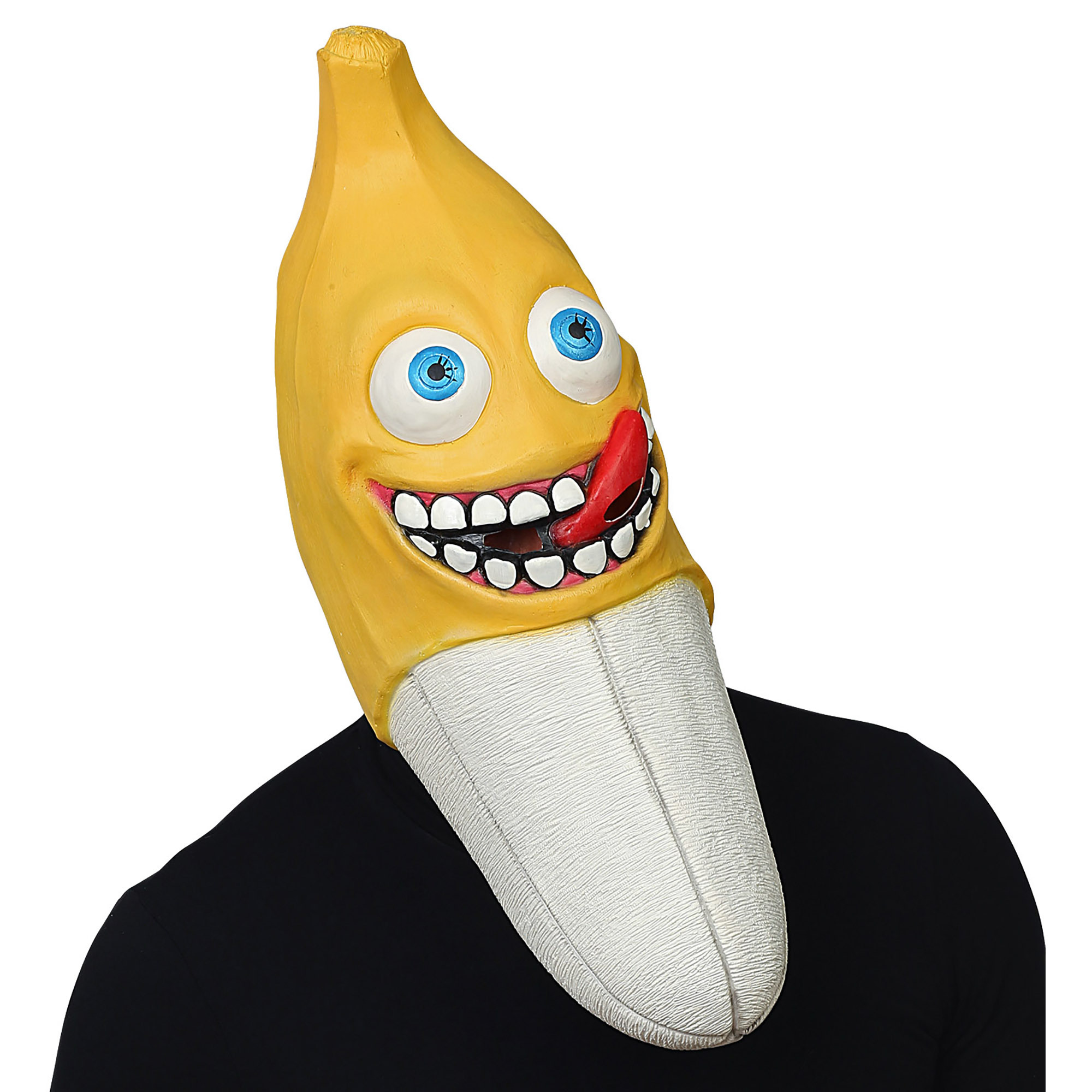 Crazy bananenmasker voor volwassenen origineel en hilarisch voor themafeesten