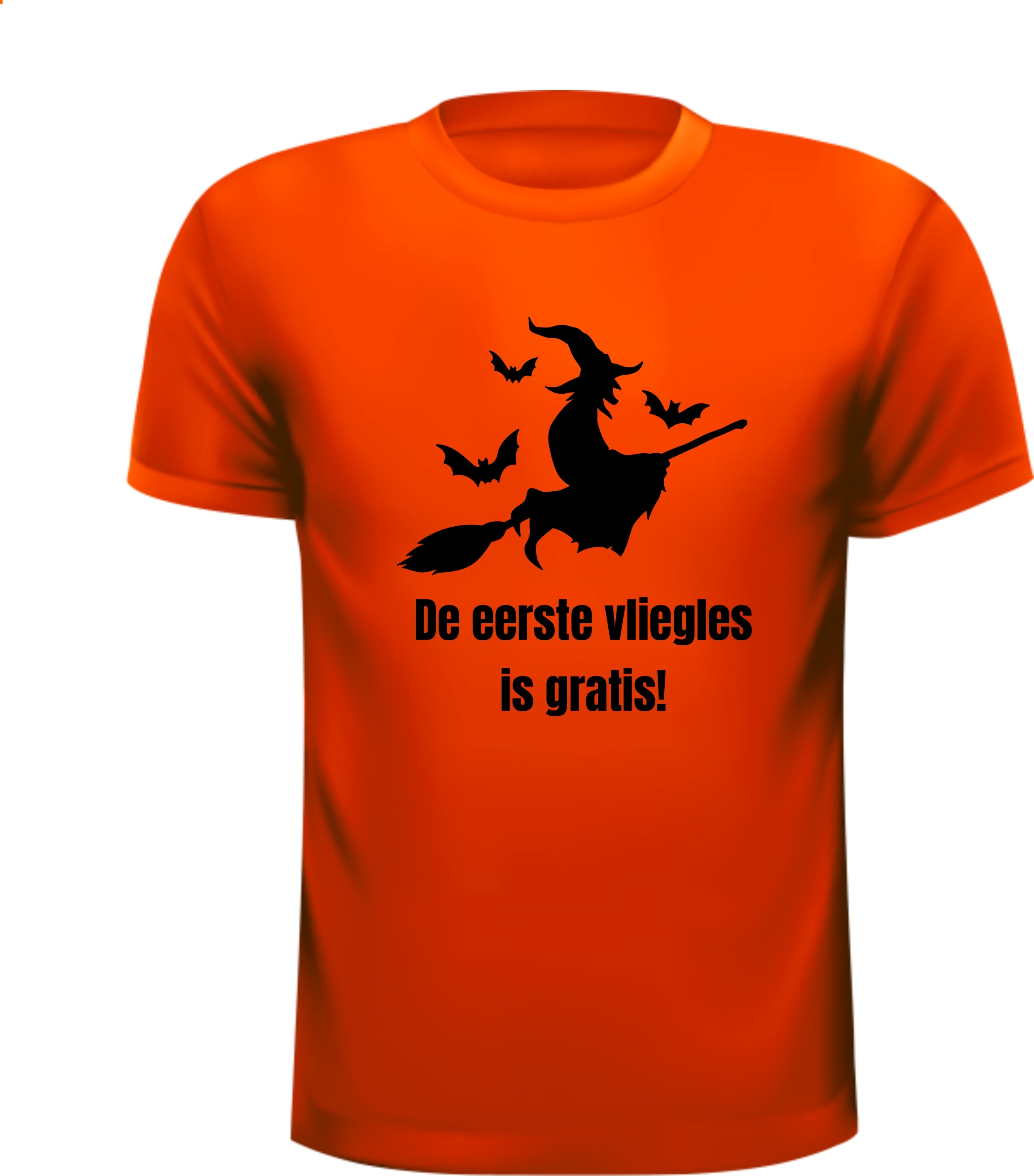 De eerste vliegles gratis vliegende heks T-shirt