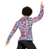 foto 5 Disco retro groovy blouse 70e jaren Kleurrijk