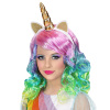 Eenhoorn pruik kind unicorn met hoofdband hoorn