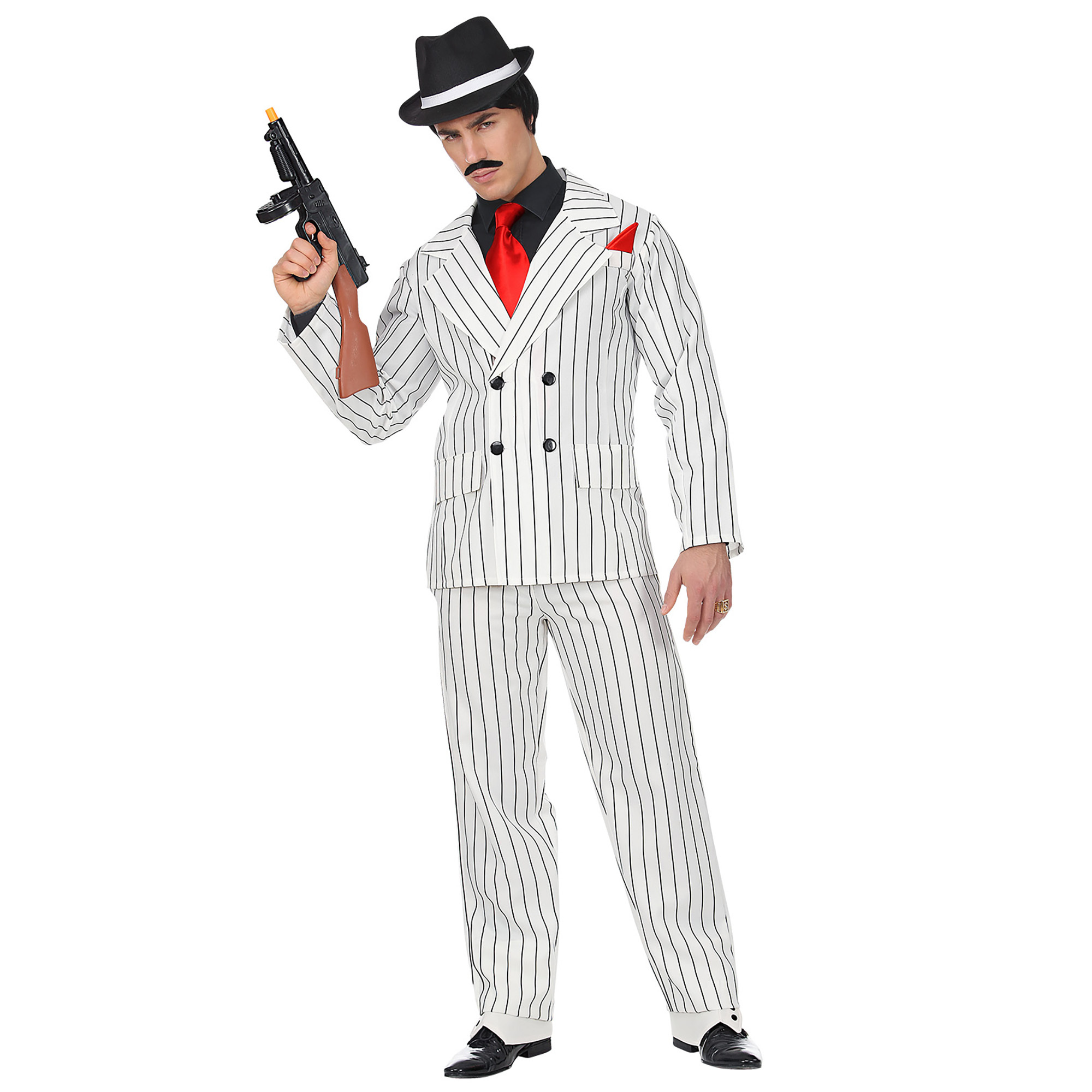 gangster kostuum Wit met zwarte streepjes Al Capone