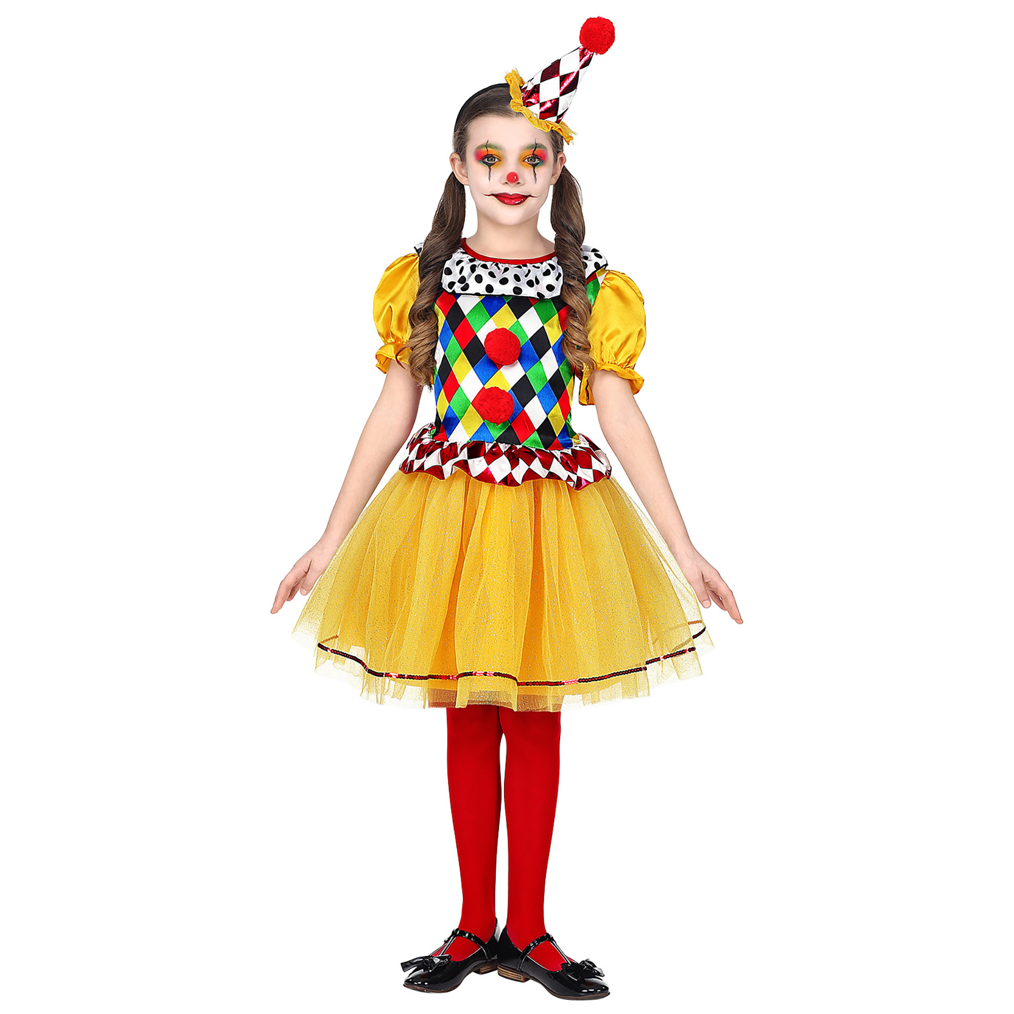 Gezellig en vrolijke clown meisjes kostuum