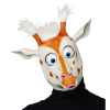 foto 2 Giraffe masker met grote scheel kijkende ogen