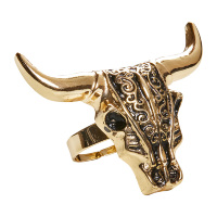 Gouden stoere buffel ring buffalo jack Gouden stoere buffel ring buffalo jack