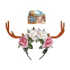 foto 2 Hoofdband  herten Gewei met bloemen