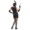 foto 3 Jaren 20 flapper kostuum dame glimmend zwart