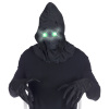 foto 4 Masker beul met zwarte kap en lichtgevende groene ogen