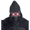 foto 3 Masker beul met zwarte kap en lichtgevende rode ogen