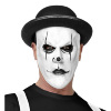 foto 1 Masker boos kijkende pierrot met bolhoed