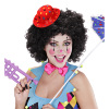 foto 2 Mini clown hoed rood met gekleurde stippen