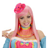 foto 3 Mini roze hoed clown met gekleurde stippen