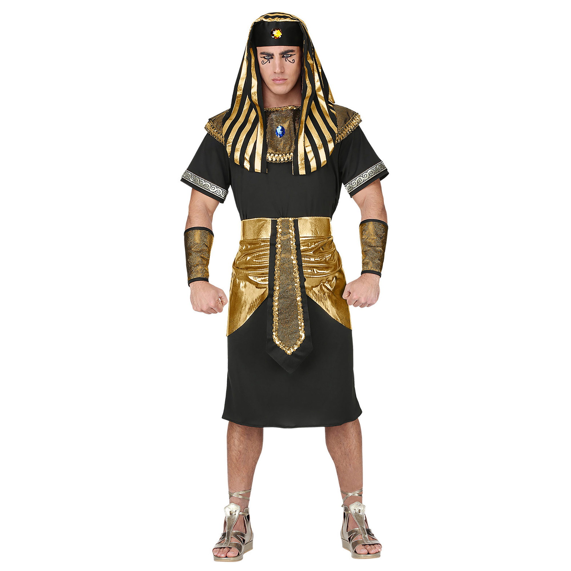 Mooi Egyptisch farao kostuum man van de nijl