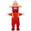 Opblaasbaar kostuum mexicaanse hot chili peper