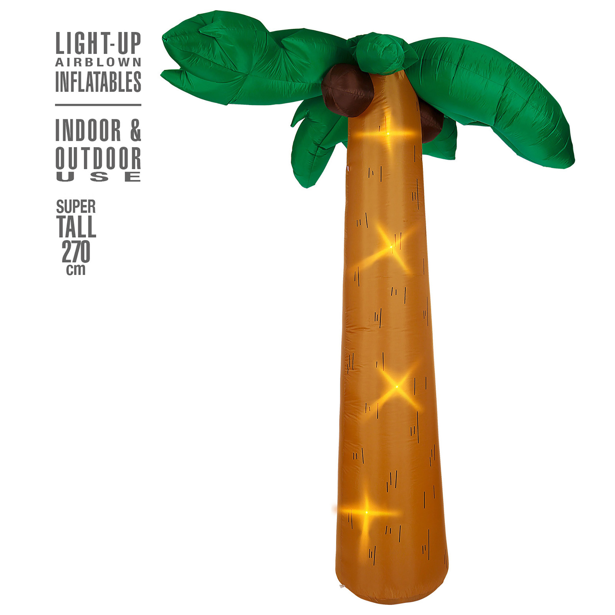 Palmboom opblaasbaar 270 cm met verlichting 