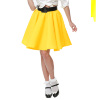Plooirok geel rock en roll volwassen rok