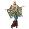 foto 5 Poncho hippie kleurrijk bont patroon met hoofband dame outfit
