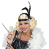 foto 3 Pruik blond charleston met zwarte hoofdband en veer