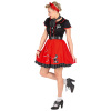 foto 4 Retro dames jurk jaren 50  zwart rood 