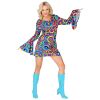 foto 2 Retro disco groovy jurk style  kleurrijke print