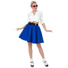 foto 4 Rock en roll plooi rok blauw dame