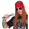 foto 1 Rocker slash pruik met bandana en zonnebril