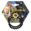 foto 3 Zwarte kralen armband hippie met zonnebloem
