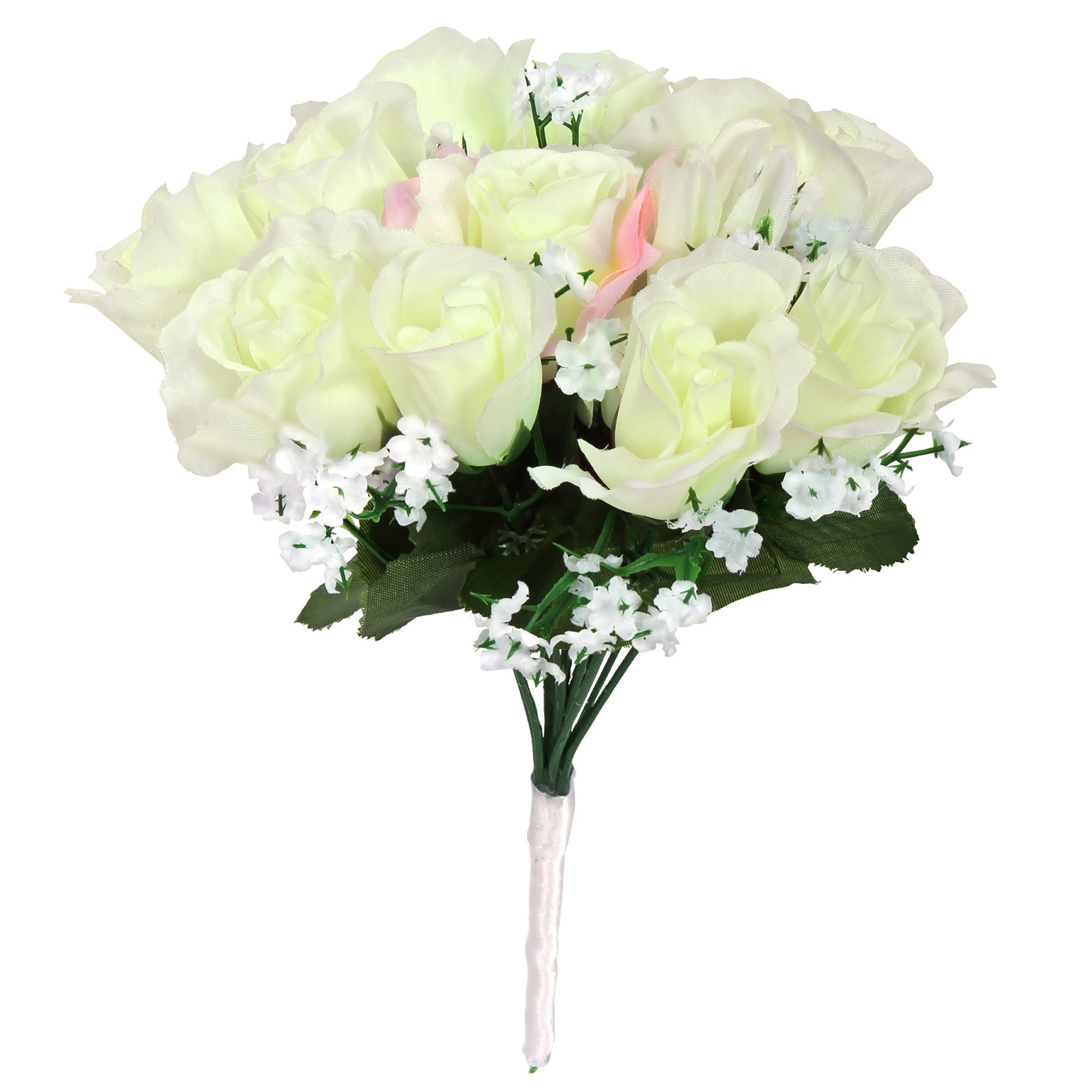 Bruidsboeket witte rozen leuk voor vrijgezellenfeest