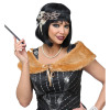 foto 3 Charleston flapper set jaren 20 bruin stola en hoofdband