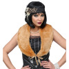 foto 4 Charleston flapper set jaren 20 bruin stola en hoofdband