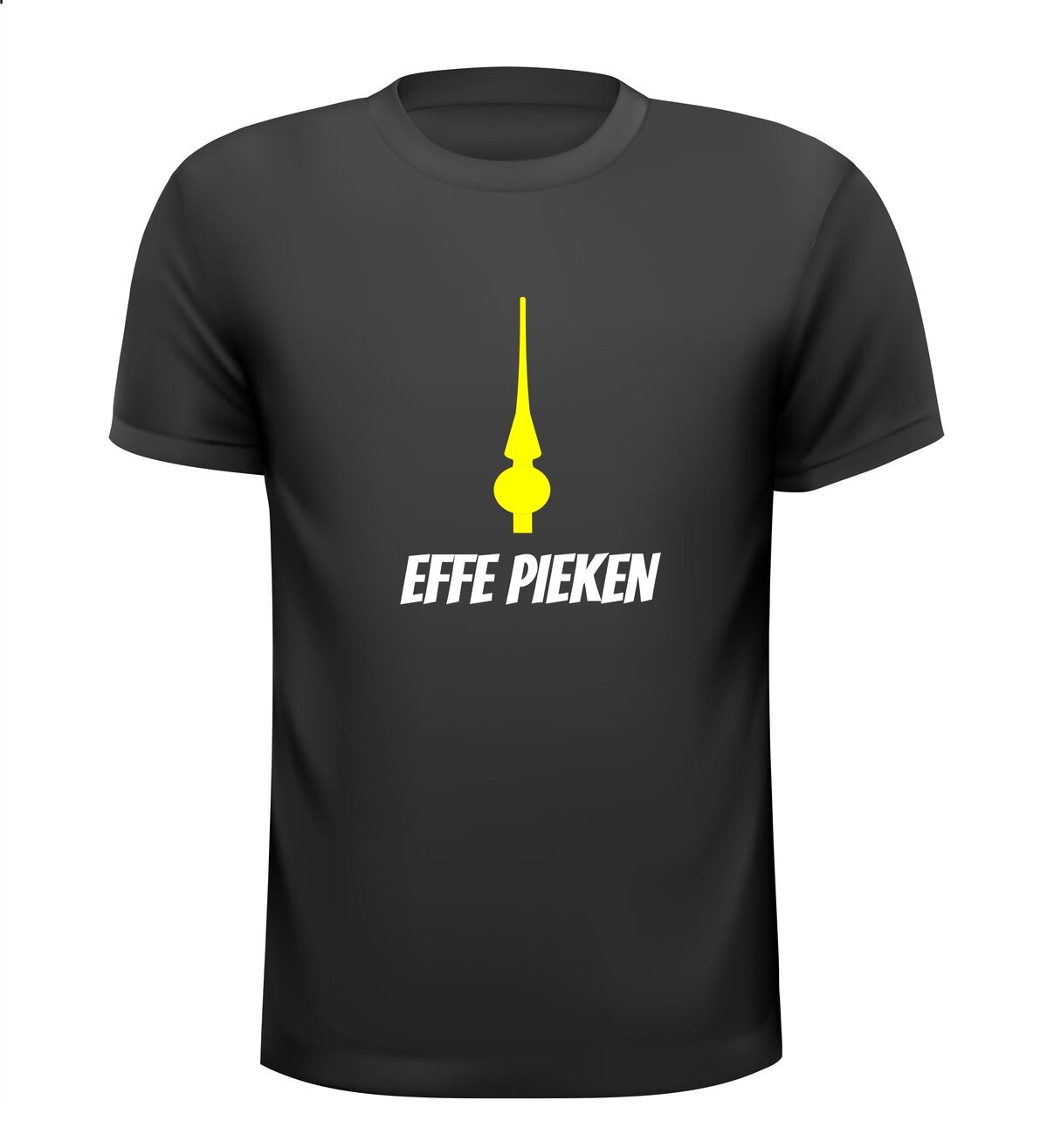 Effe pieken kerst t-shirt