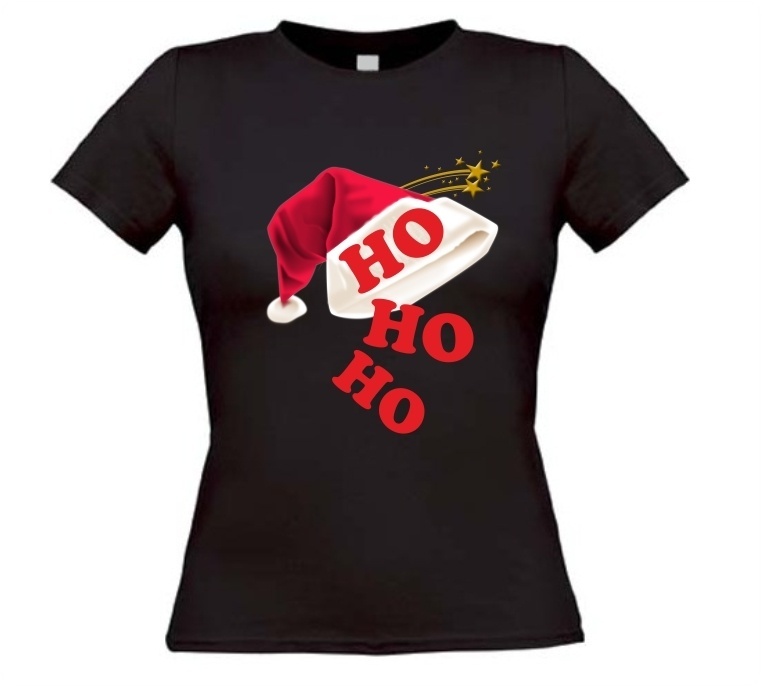 Kerstmuts ho ho ho T-shirt kerst