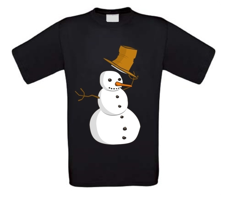 Leuk grappig sneeuwpop T-shirt