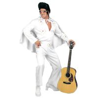 Luxe kostuum wit Elvis de king of rock volwassen
