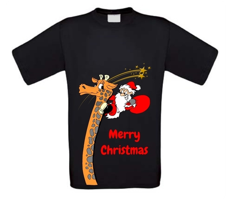 Merry christmas giraffe T-shirt
