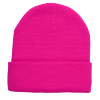 Neon roze beanie muts volwassen