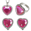 Sieraden set kind roze hartjes