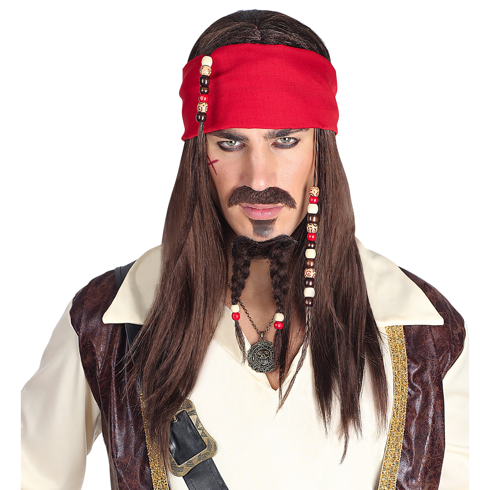 Stoere en ruige piraten pruik voor een echte piraat.