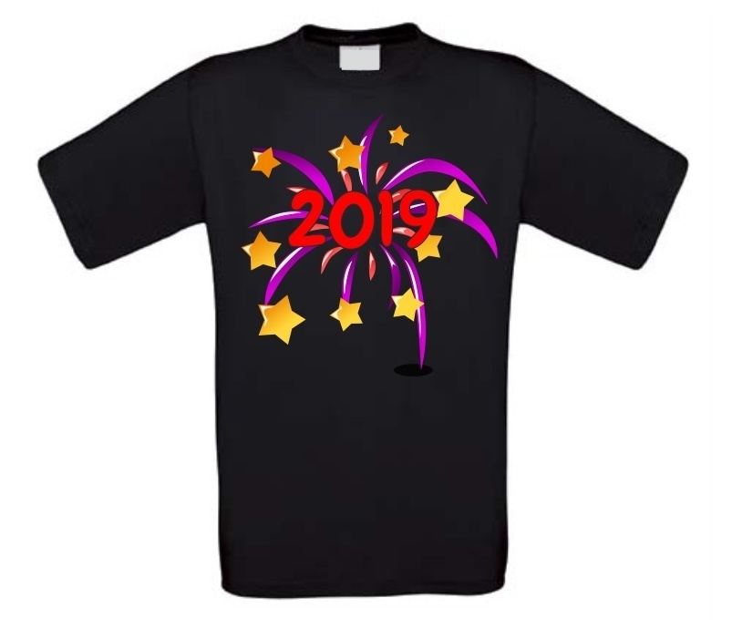 Vuurwerk 2019 nieuwjaar t-shirt