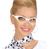 foto 3 Witte bril met strass 50e jaren