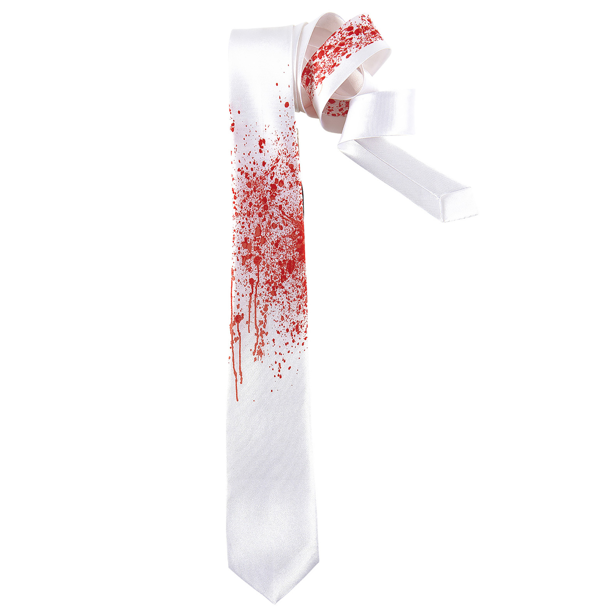 Witte stropdas met bloed spetters