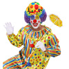 foto 3 Gezellige bolhoed geel met gekleurde stippen clown