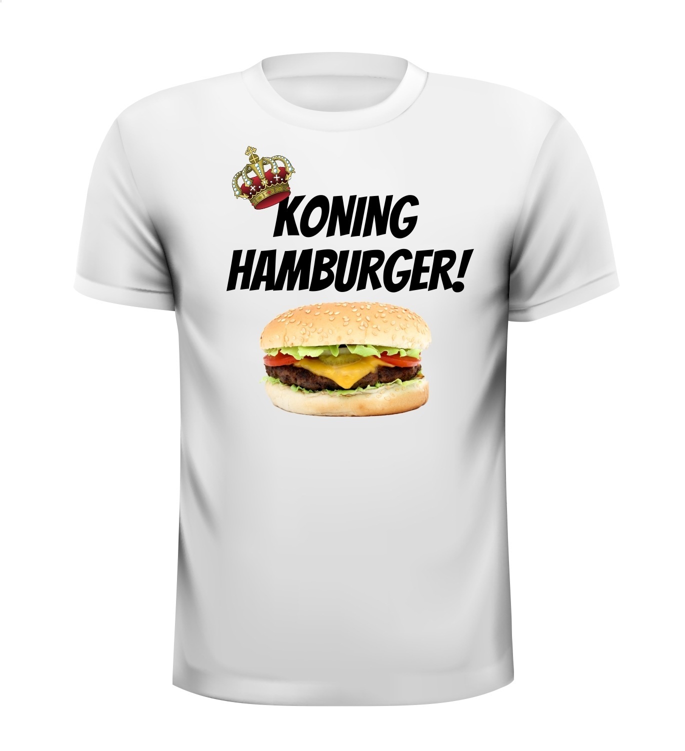 Koning hamburger T-shirt