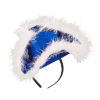 foto 1 Majorette mini driesteek met marabou blauw wit