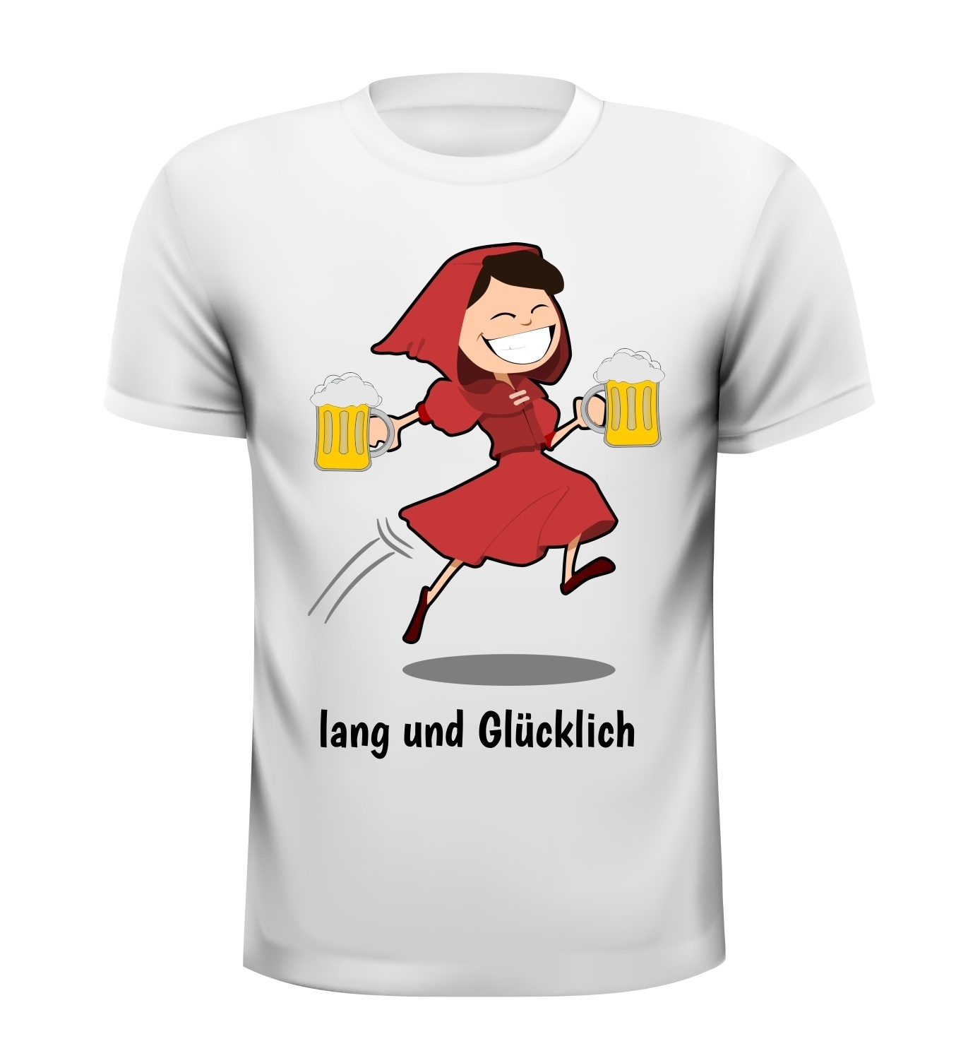 rood kapje lang und Glucklich T-shirt