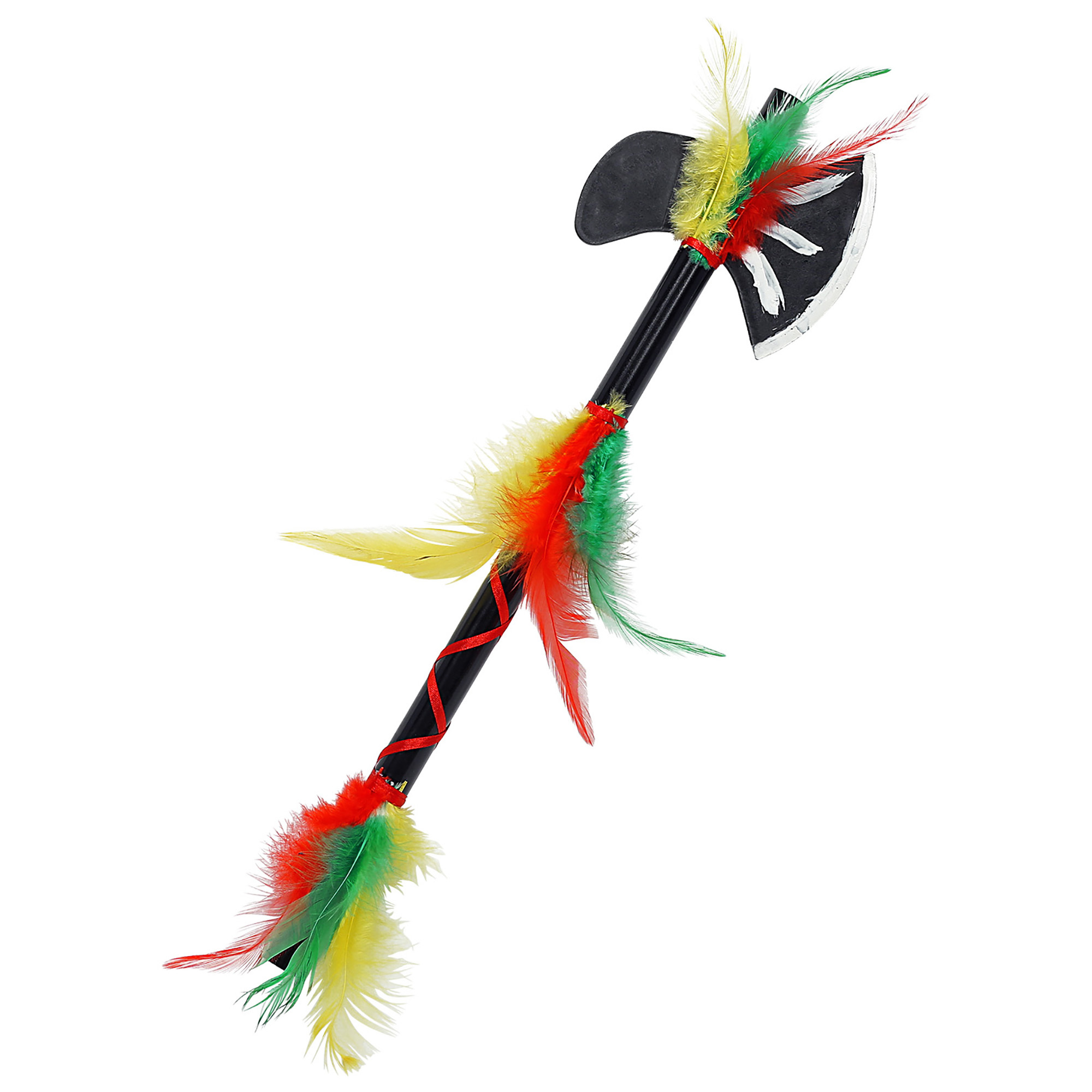 Stoer tomahawk indianen wapen met veren