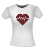 foto 2 T-shirt hart hartslag glitter rood
